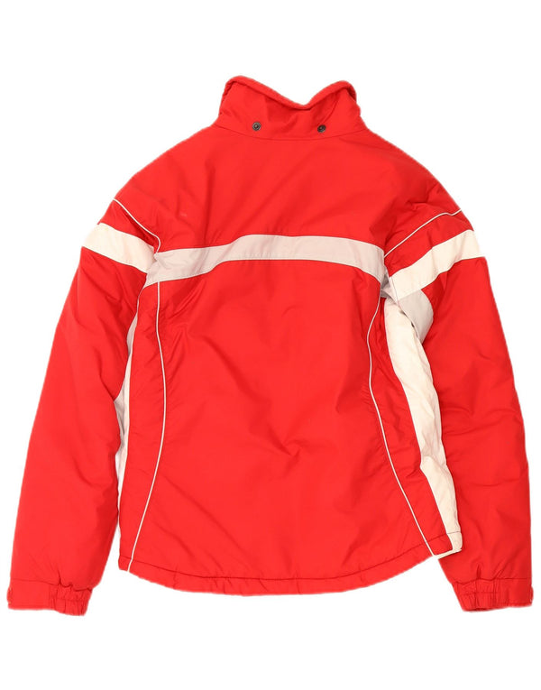 Columbia Girls Windbreaker Jacket 14-15 Years Red Colourblock Nylon