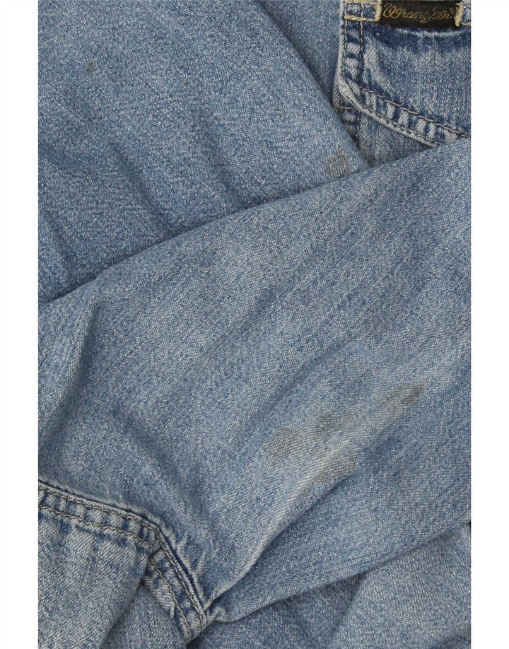 Wrangler Herren-Western-Jeanshemd, groß, aus blauer Baumwolle