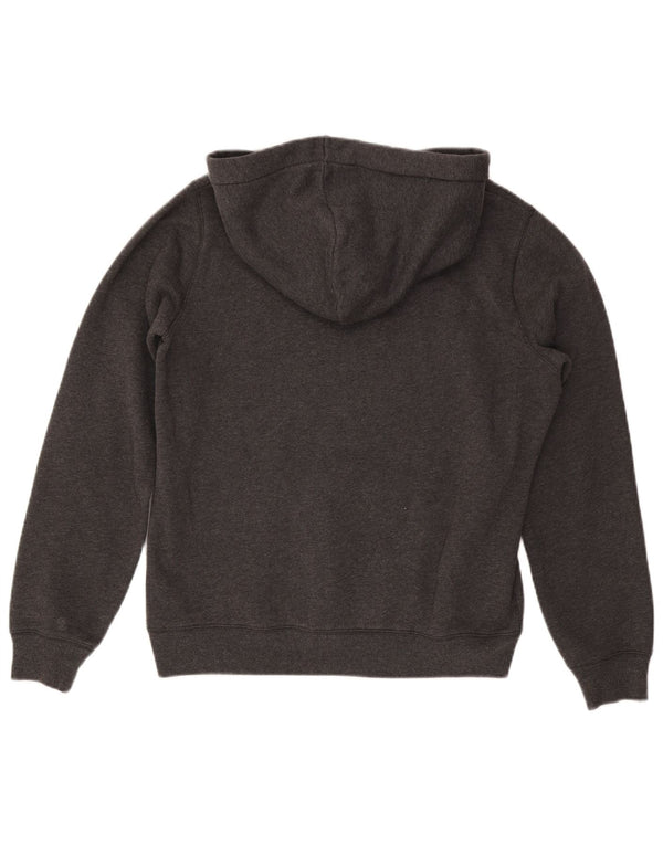JACK WILLS Damen-Kapuzenpullover mit Grafik, UK 14, Größe L, Grau, Baumwolle