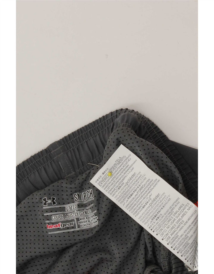 Under Armour Herren Heat Gear Sportshorts, klein, graues Farbblock-Polyester