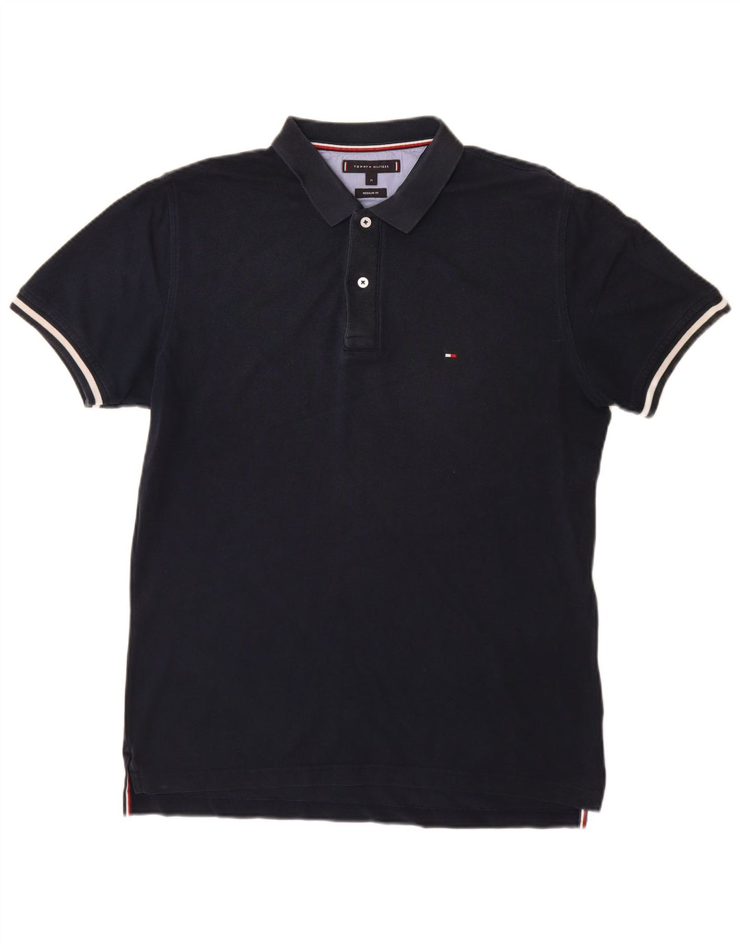 Tommy Hilfiger Herren-Poloshirt mit normaler Passform, mittleres Marineblau