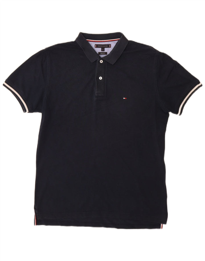 Tommy Hilfiger Herren-Poloshirt mit normaler Passform, mittleres Marineblau