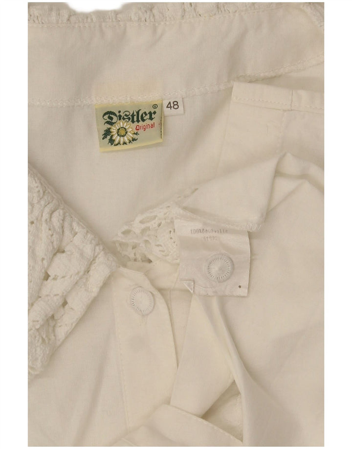 Distler Damen 3/4-Ärmel-Hemdbluse EU 48 2XL Weiß