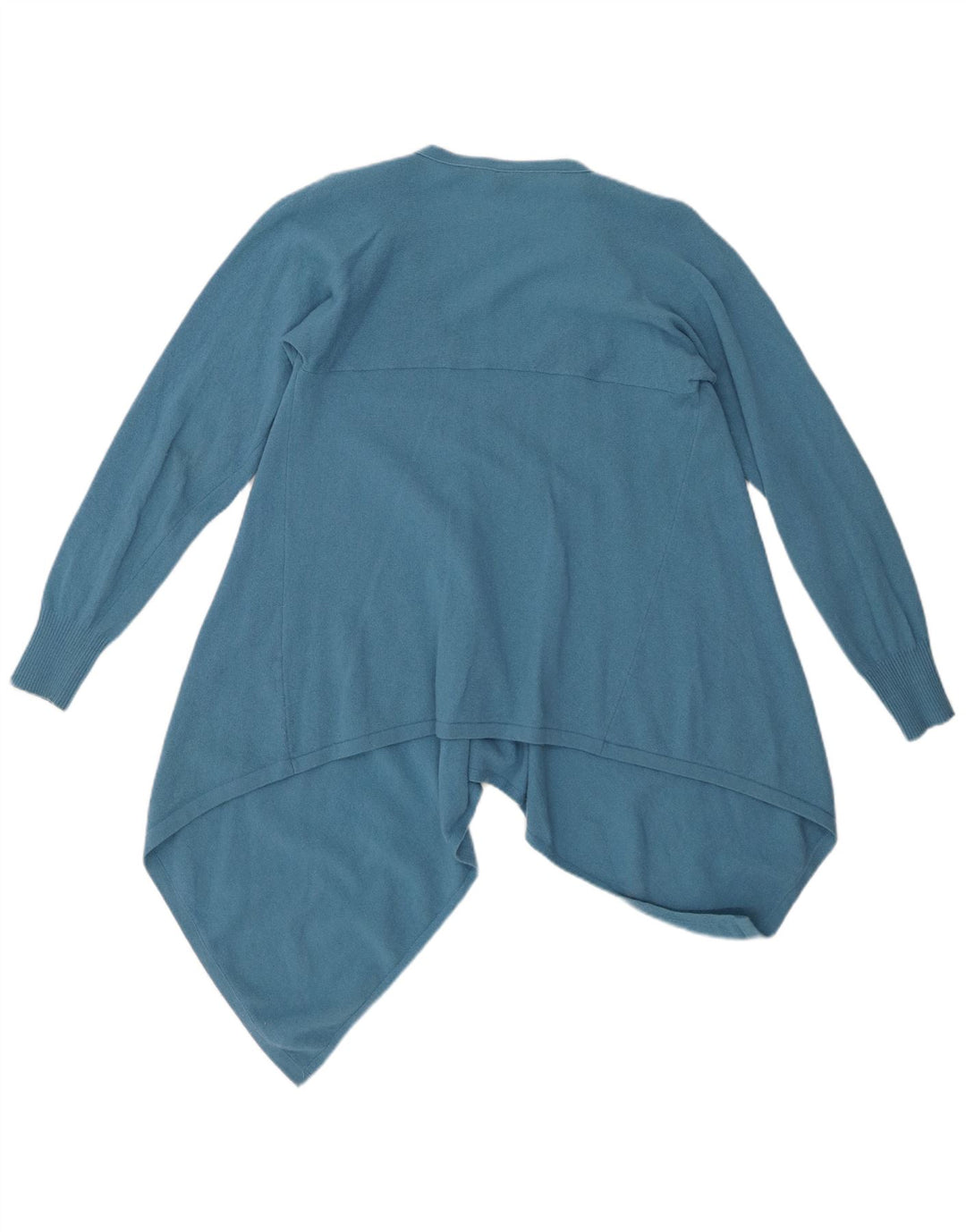 Benetton Damen-Pullover mit asymmetrischem V-Ausschnitt, Gr. 10, Größe S, Blau