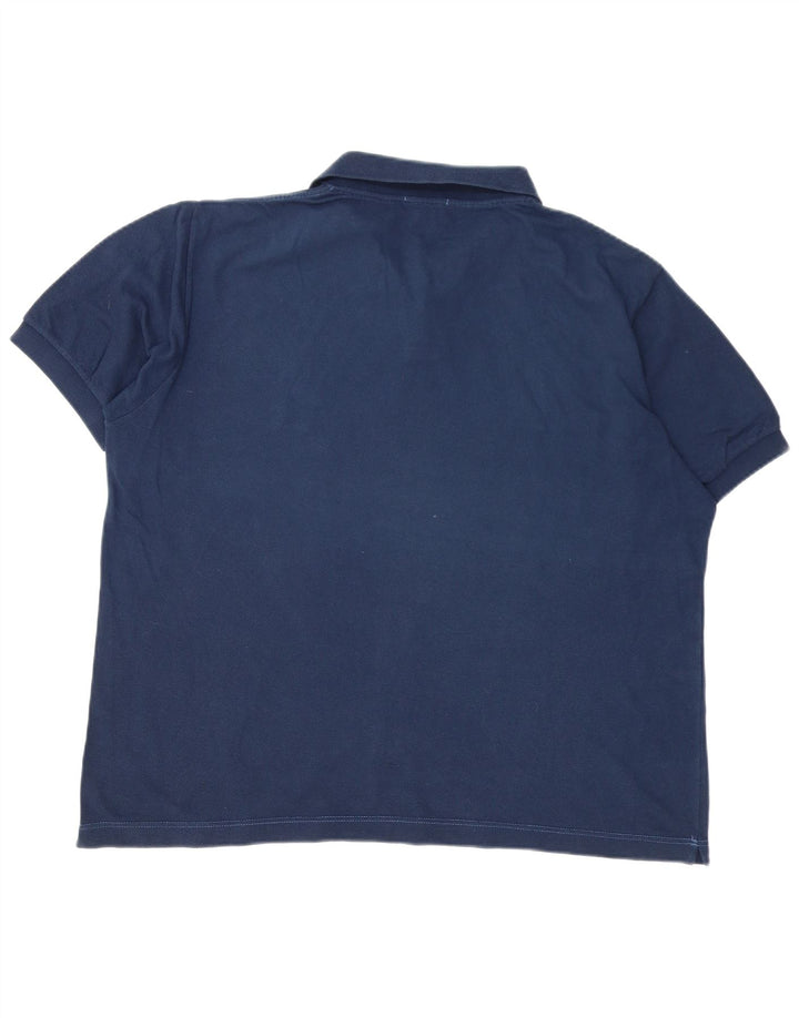 Trussardi Herren-Poloshirt, groß, marineblau, Baumwolle