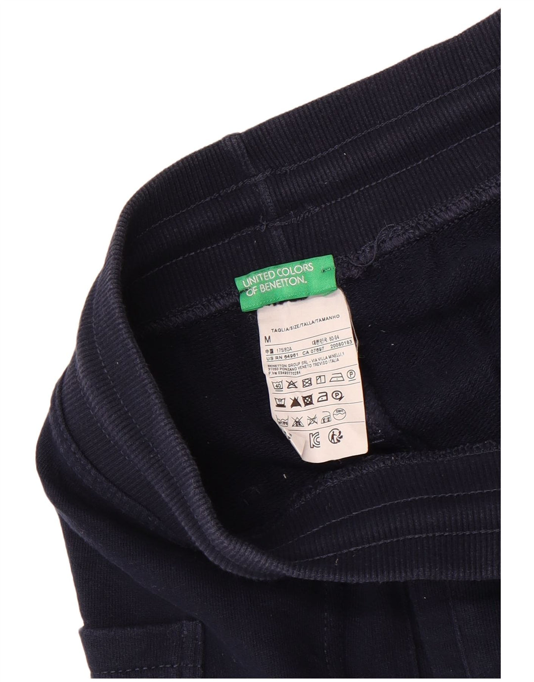 Benetton Herren-Sportshorts aus Baumwolle in mittlerem Marineblau