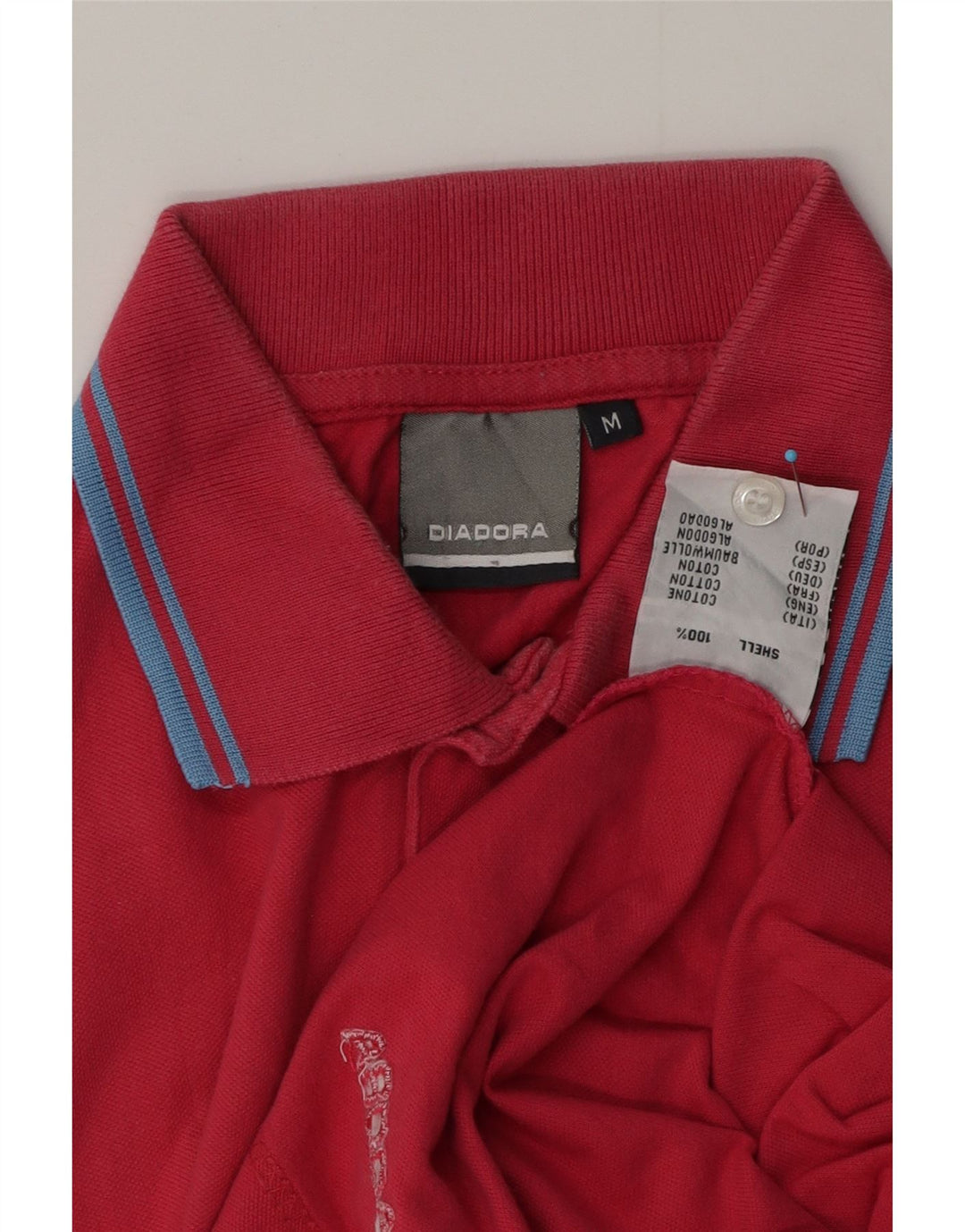 Diadora Herren-Poloshirt aus mittelrosa Baumwolle