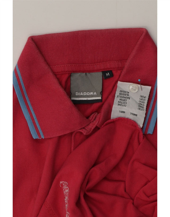 Diadora Herren-Poloshirt aus mittelrosa Baumwolle