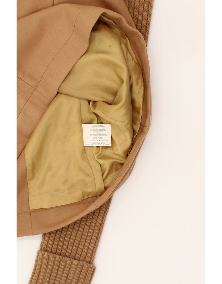LAURA ASHLEY Womens Bomber Jacket UK 16 Large Brown Wool Vintage Laura Ashley and Second-Hand Laura Ashley from Messina Hembry 