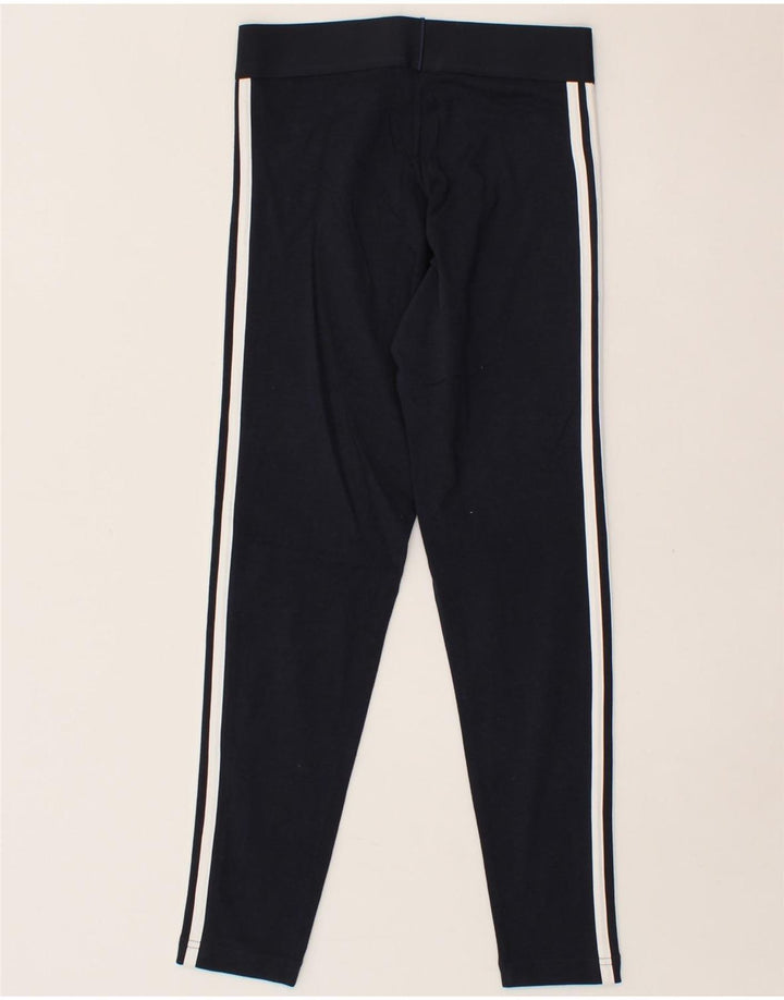 ADIDAS Womens Leggings UK 8-10 Small  Navy Blue Vintage Adidas and Second-Hand Adidas from Messina Hembry 