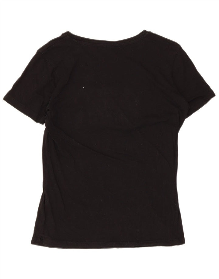Guess Grafik-T-Shirt für Damen, UK 10, Größe S, Schwarz