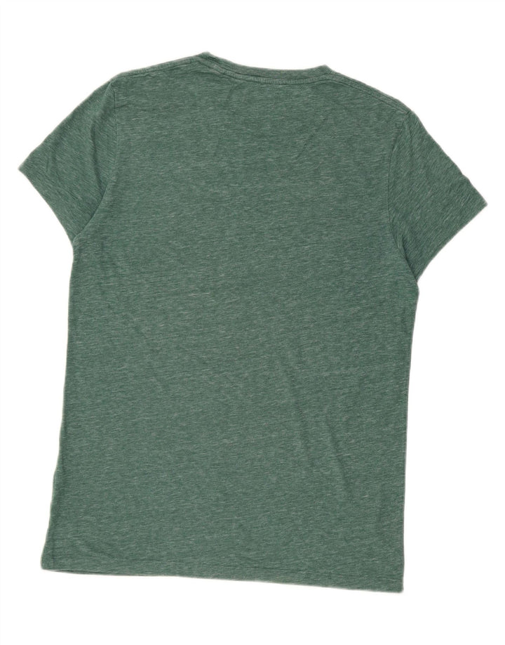 Jack Wills Herren T-Shirt-Oberteil aus mittelgrün gefleckter Baumwolle