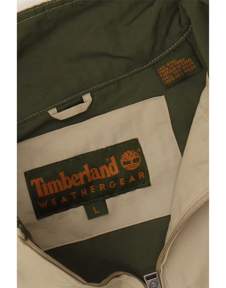 Timberland Herren Pullover Regenjacke UK 40 Large Beige Nylon