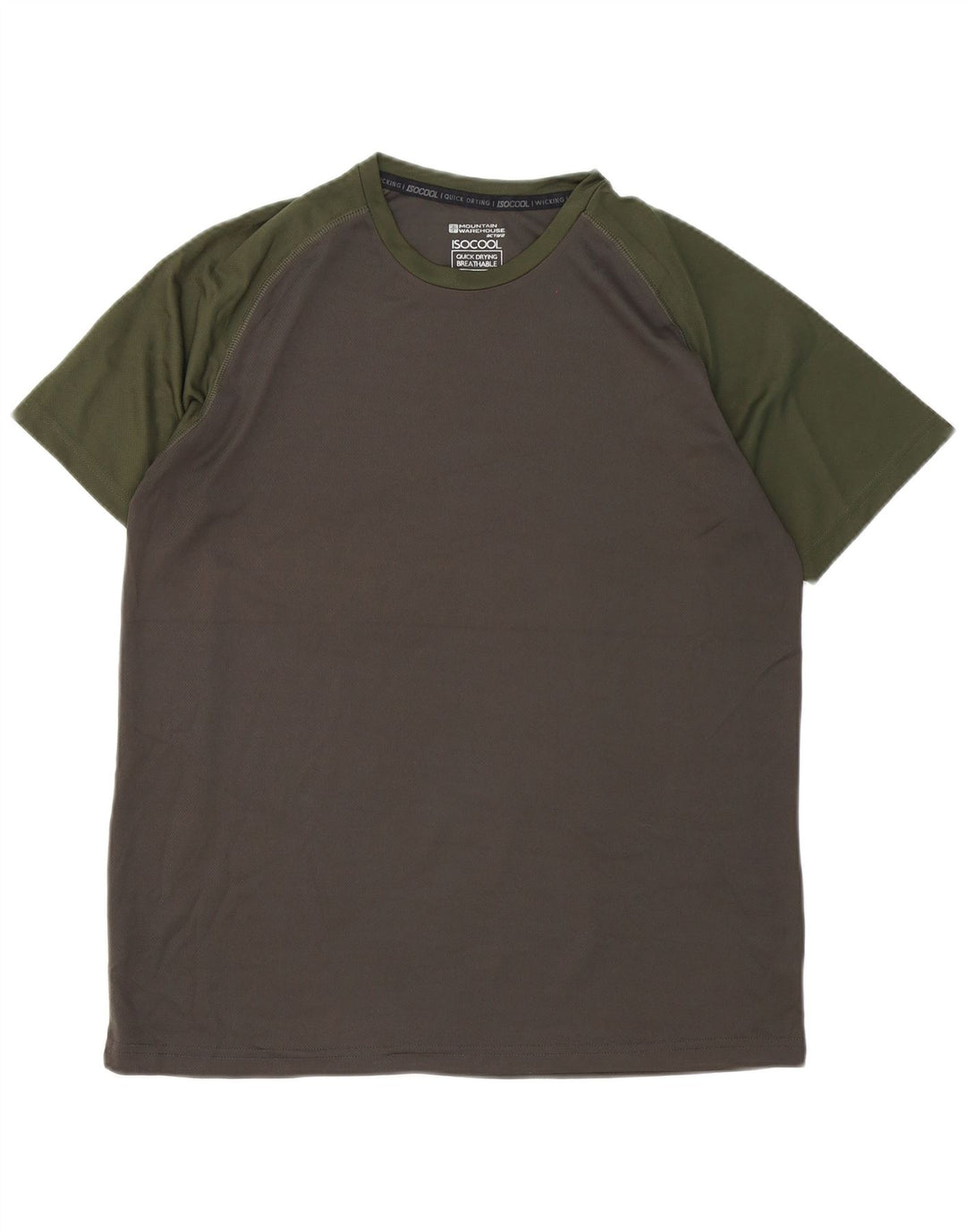 Mountain Warehouse Herren-T-Shirt-Oberteil, großes, graues Farbblock-Polyester