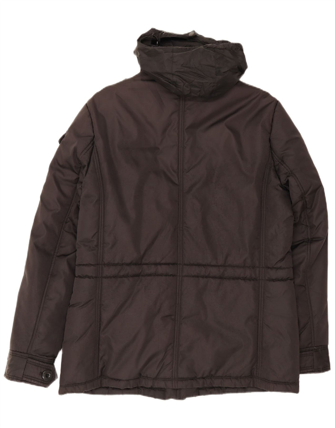 Marina Militare Herren-Jacke mit Kapuze, gepolstert, UK 38, mittelschwarz, Polyamid