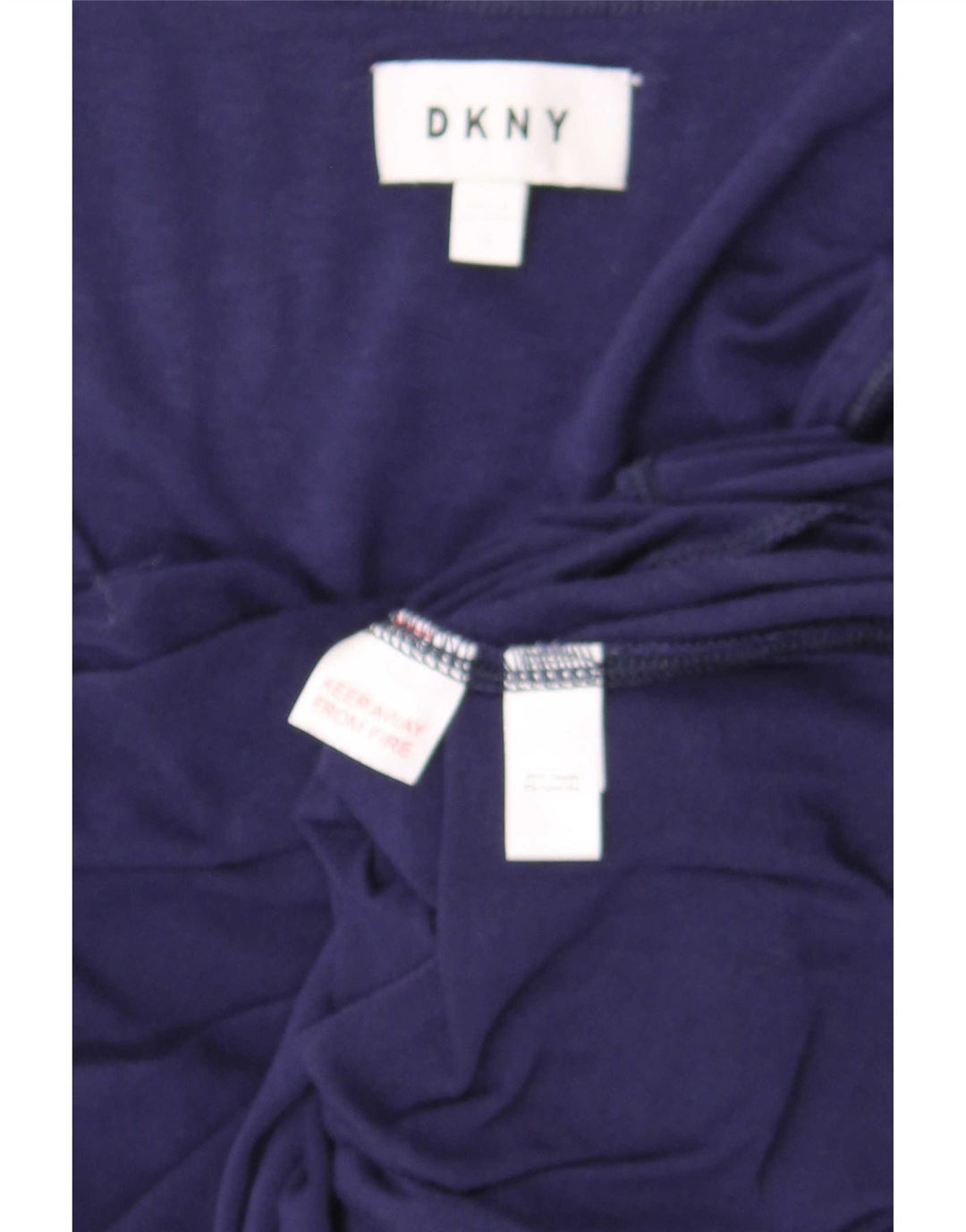 Dkny Damen Tunikakleid UK 10 Small Marineblau Rayon