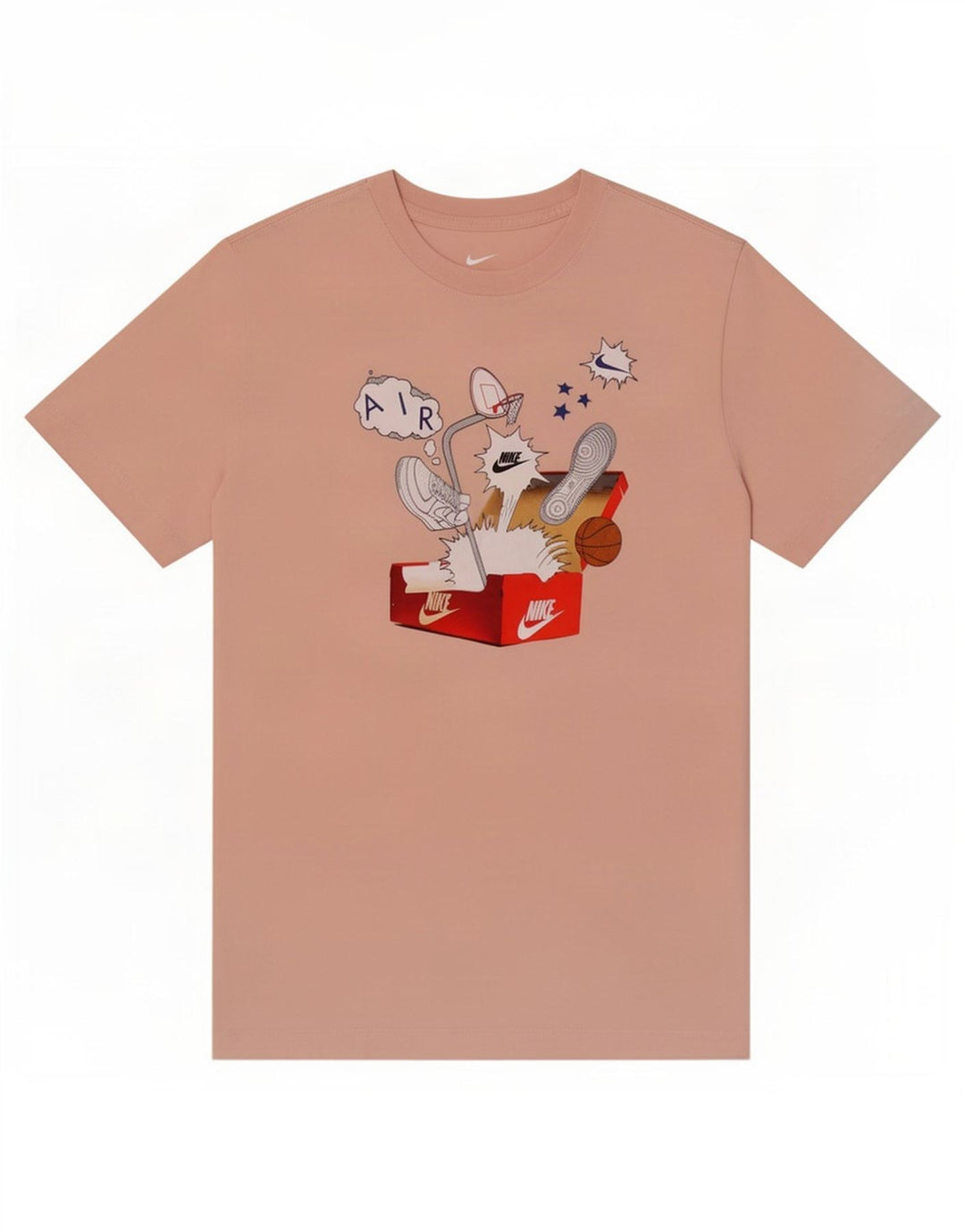 Nike Herren-T-Shirt mit Grafik, Mittelrosa, Baumwolle