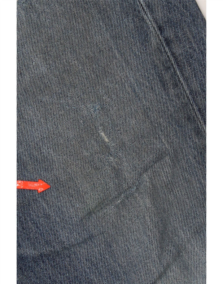 Levi's Herren 505 Distressed Straight Jeans W33 L30 Blaue Baumwolle