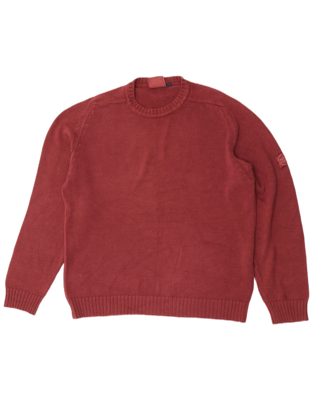 Murphy & Nye Herren-Pullover mit Rundhalsausschnitt, Größe L, kastanienbraun, Baumwolle
