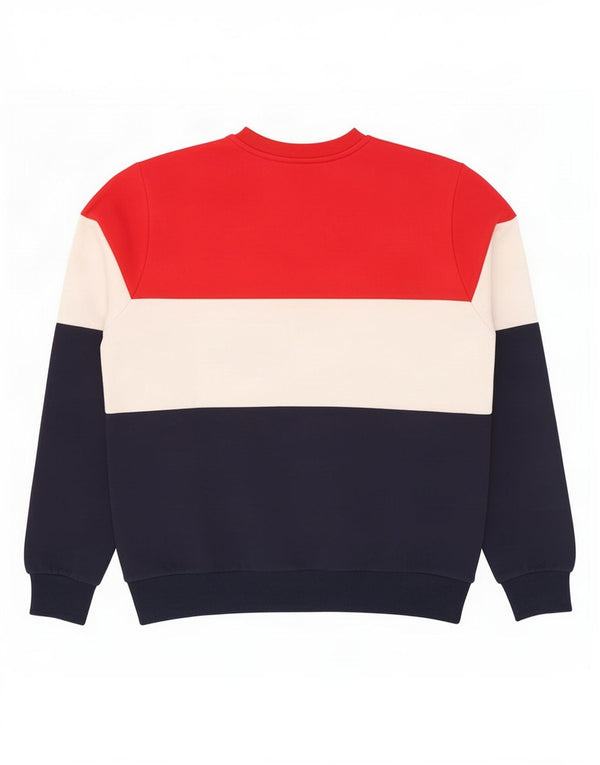 Fila Damen-Sweatshirt-Pullover UK 12 Medium Mehrfarbiger Farbblock