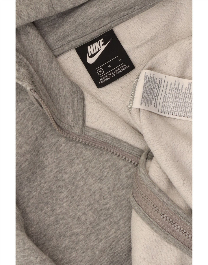 Nike Herren-Kapuzenpullover mit Kapuze und Reißverschluss, mittelgraue Baumwolle
