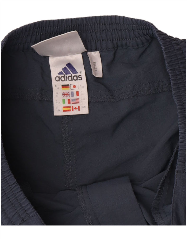 Adidas Cargo-Shorts für Jungen, 13–14 Jahre, W30, blaues Colourblock-Polyamid