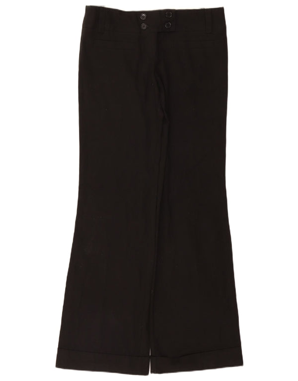 Topshop Damen Flare Freizeithose UK 12 Medium W32 L33 Schwarz