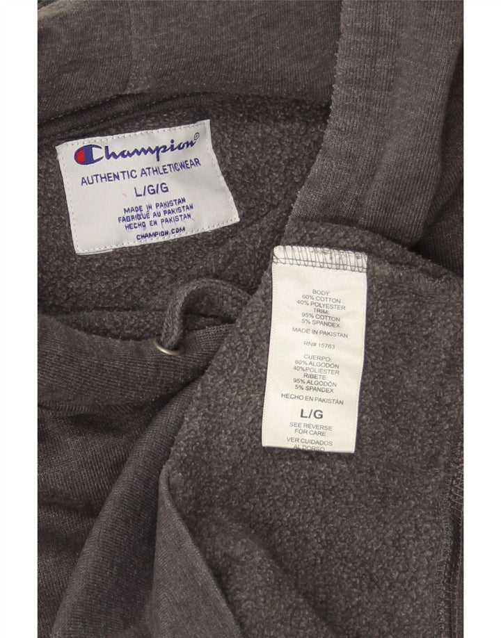 Champion Herren-Kapuzenpullover, groß, graue Baumwolle