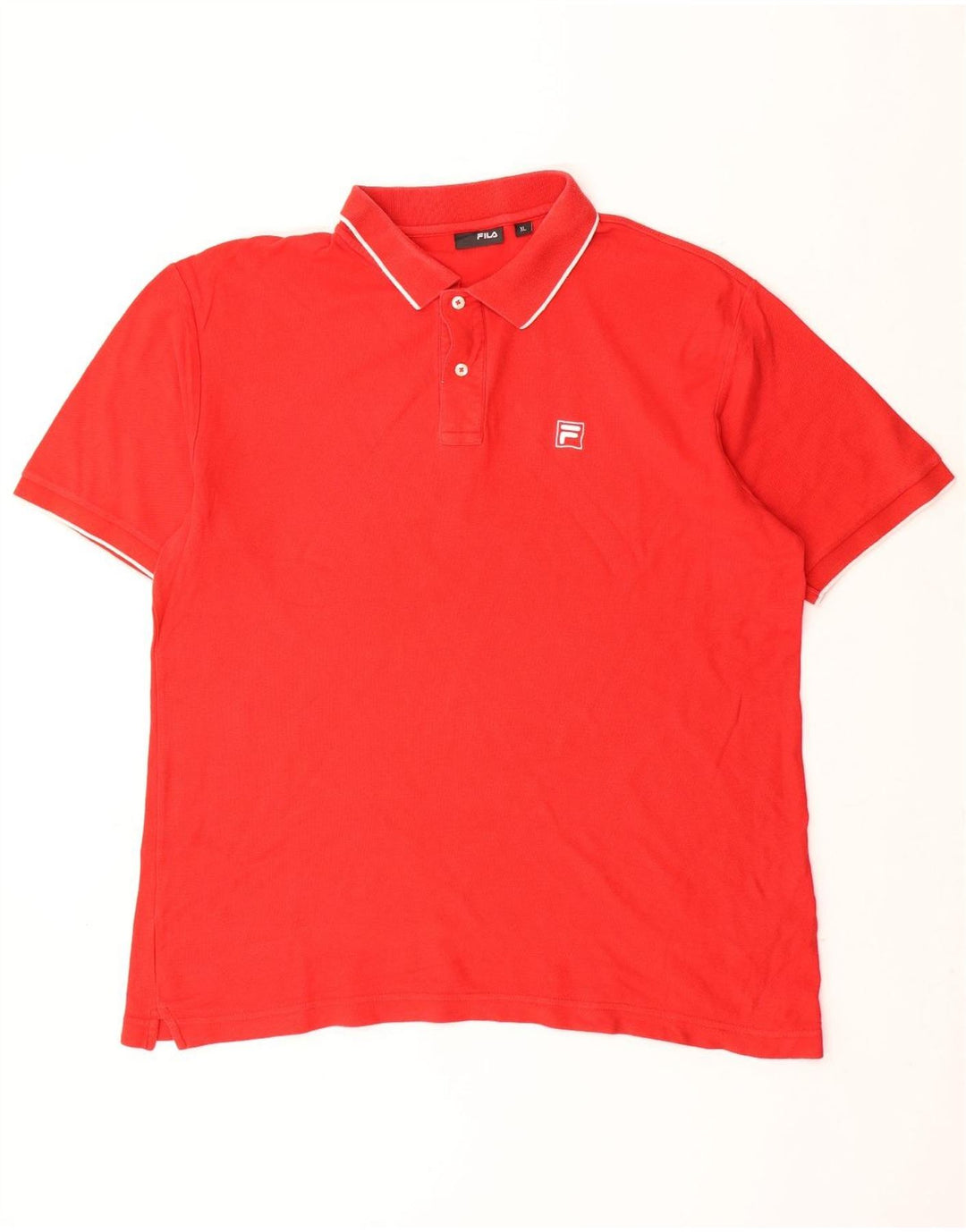 FILA Herren Poloshirt XL Rot Baumwolle