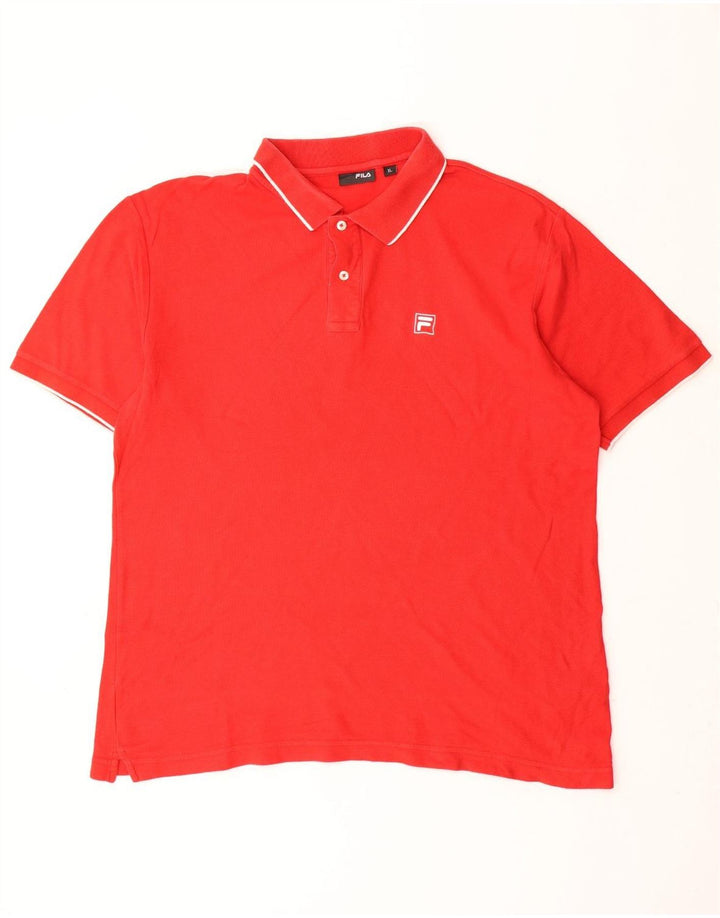FILA Herren Poloshirt XL Rot Baumwolle