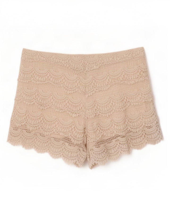 Zara Damen Häkel-Hotpants Small W26 Off White