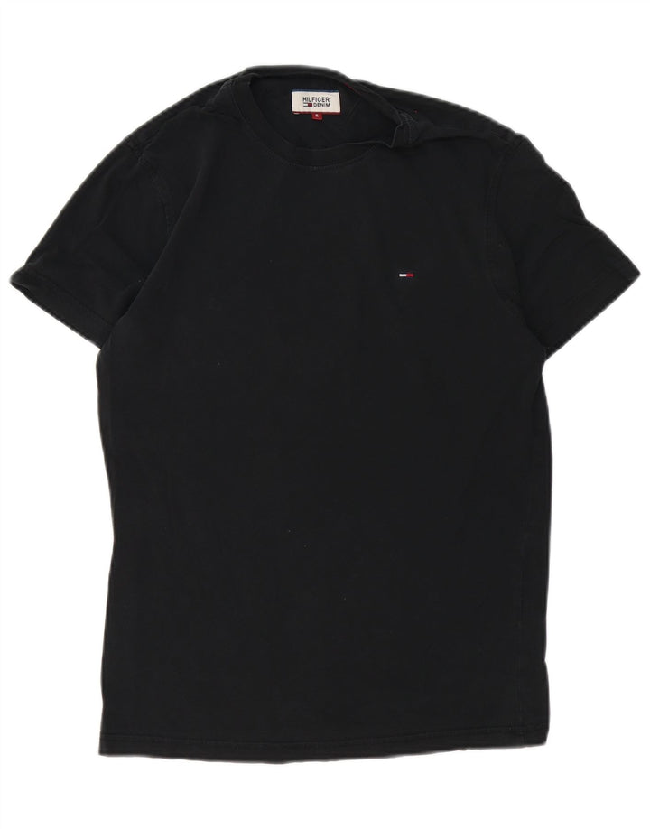 Tommy Hilfiger Herren T-Shirt Top Small Schwarz Baumwolle