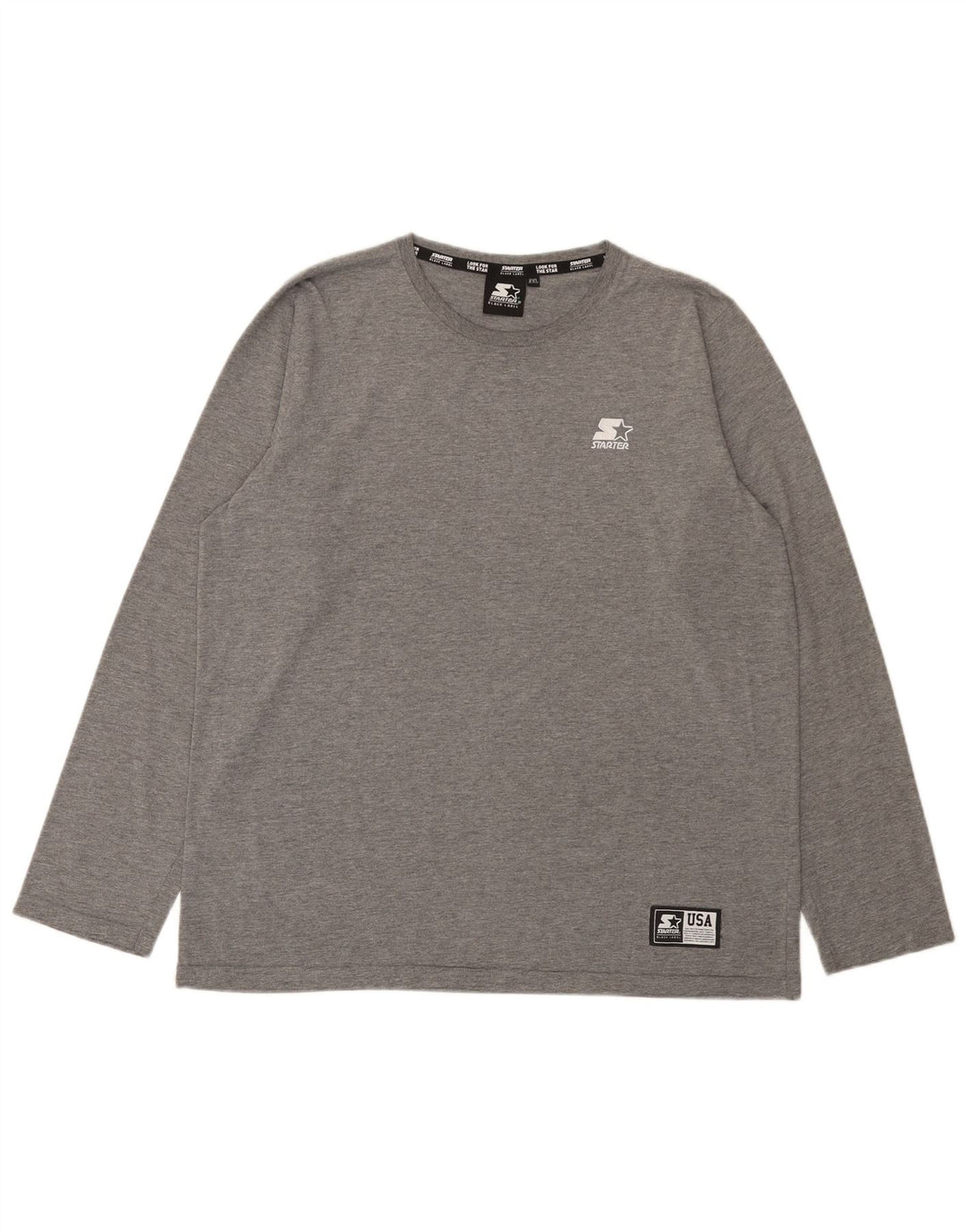 Starter Damen Langarm-T-Shirt-Oberteil UK 21 2XL Grau