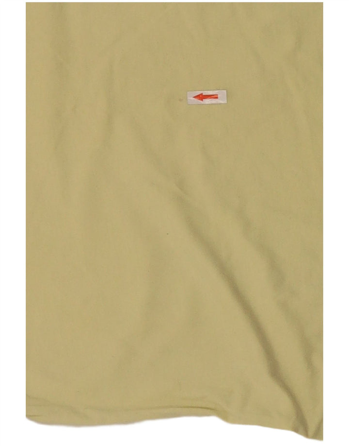 Ellesse Herren-Poloshirt, groß, gelbe Colourblock-Baumwolle