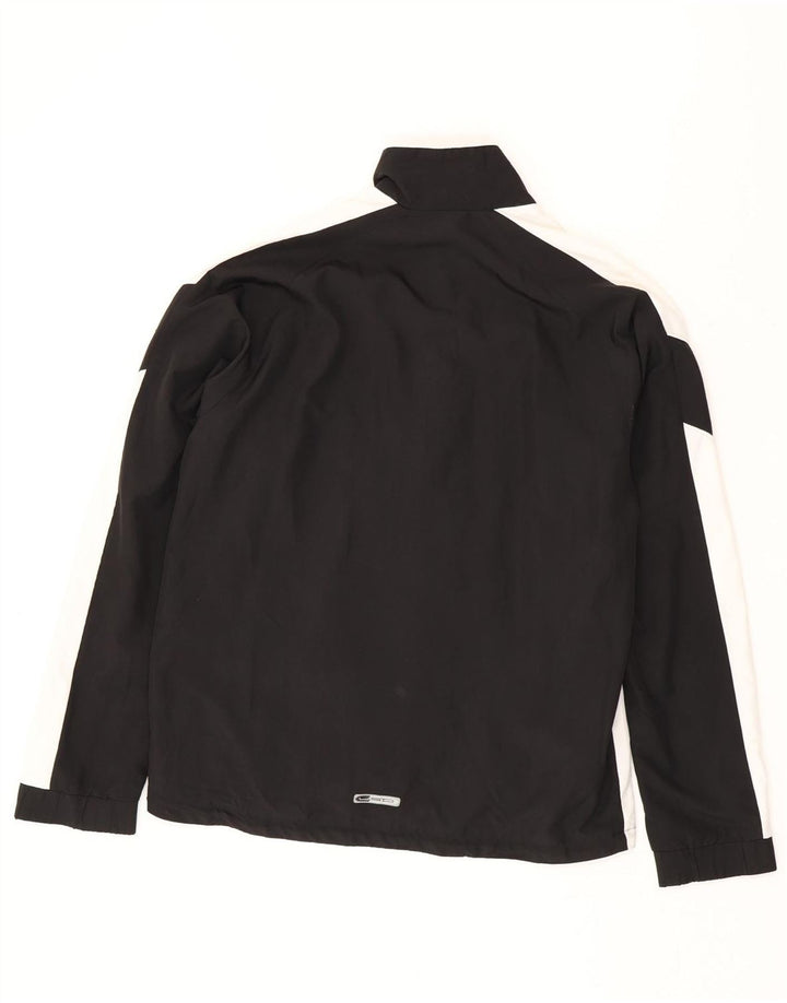 Puma Jungen-Trainingsanzug-Topjacke, 13–14 Jahre, XL, schwarzes Farbblock-Polyester