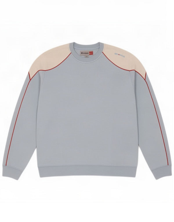 Energie Mens Sweatshirt Jumper Large Blue Colourblock Cotton