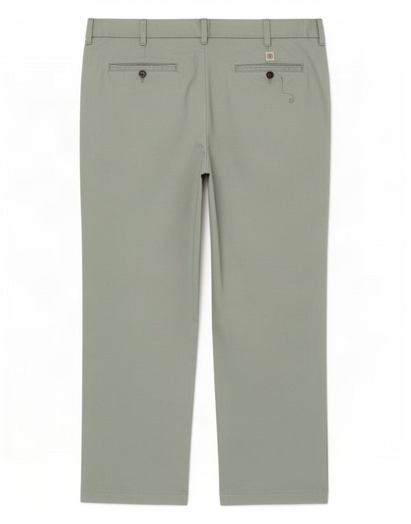Marks & Spencer Herren gerade Chinohose W40 L29 grüne Baumwolle