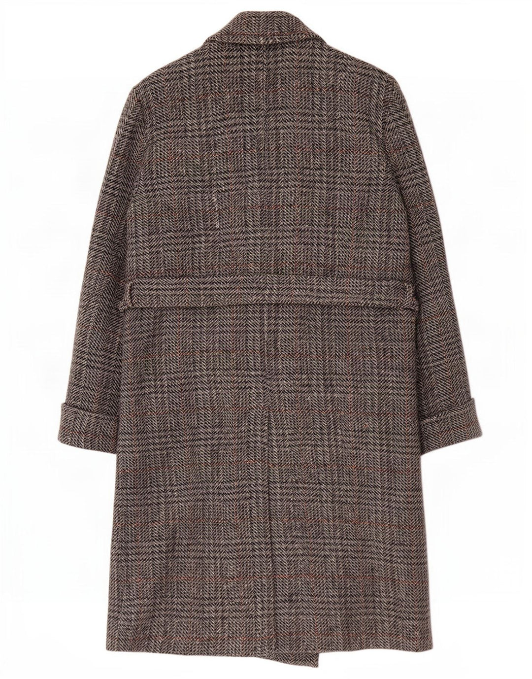 Lebole Damen Loose Fit Zweireihiger Mantel IT 44 Mittelgrauer Hahnentritt