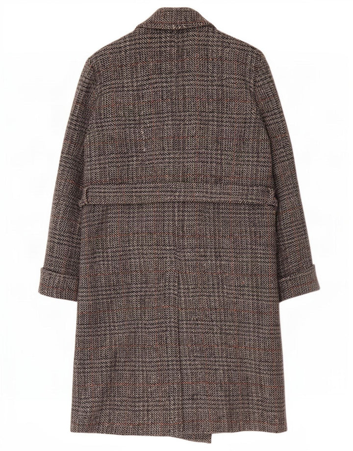 Lebole Damen Loose Fit Zweireihiger Mantel IT 44 Mittelgrauer Hahnentritt