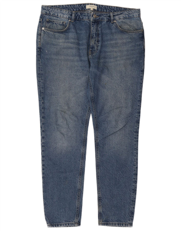 REISS Herren Slim Jeans W36 L30 Blaue Baumwolle
