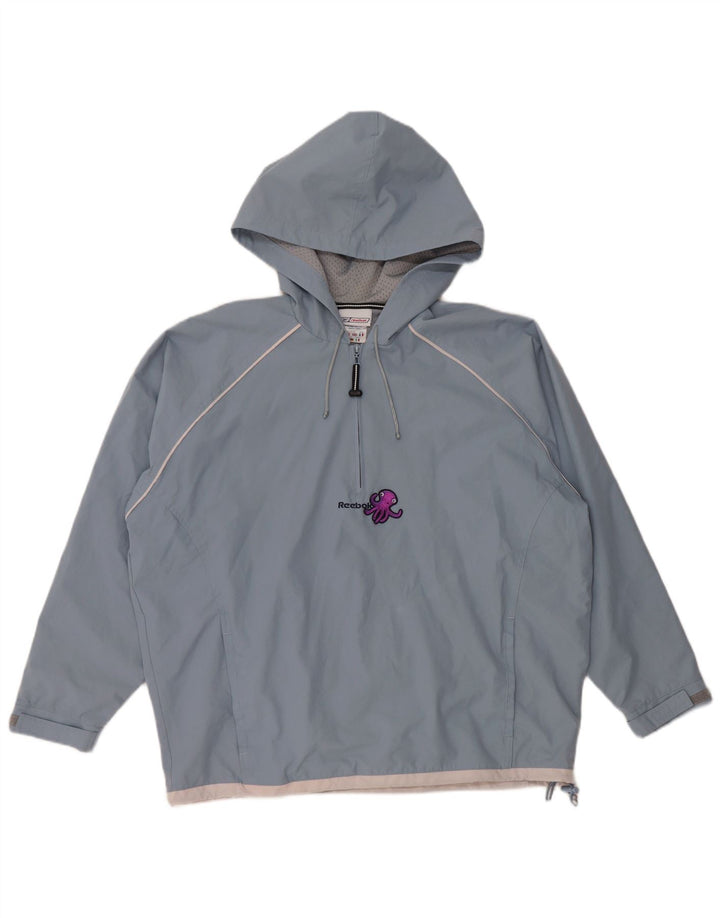 REEBOK Damen Übergroße Kapuzenpullover-Regenjacke UK 16 Large Blau