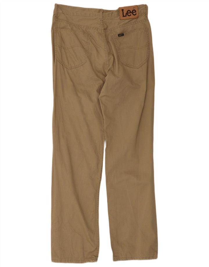Lee Herren Freizeithose W34 L32 Beige Baumwolle