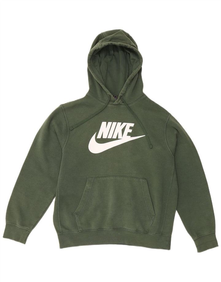 Nike Herren-Kapuzenpullover mit Grafik, mittelgrüne Baumwolle