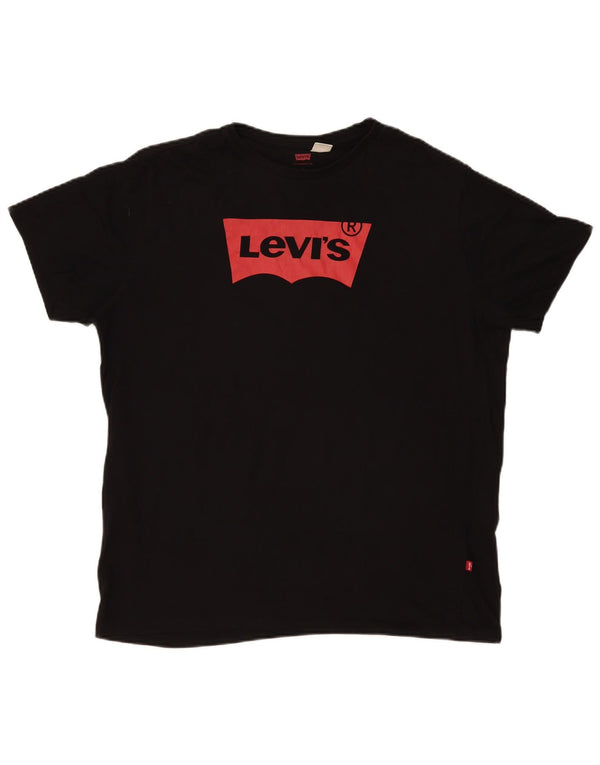 Levi's Herren-T-Shirt mit Grafik, XL, schwarze Baumwolle
