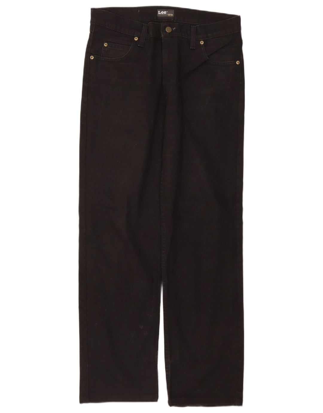Lee Herren Brooklyn Straight Jeans W34 L30 Schwarze Baumwolle