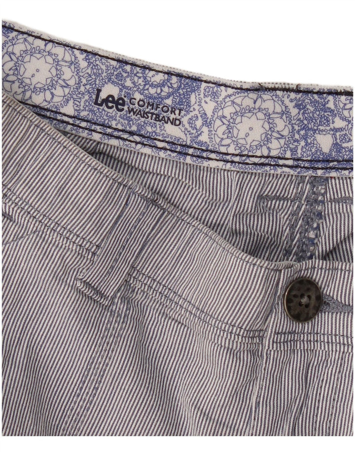 LEE Herren Cargoshorts W32 Mittelblauer Nadelstreifen