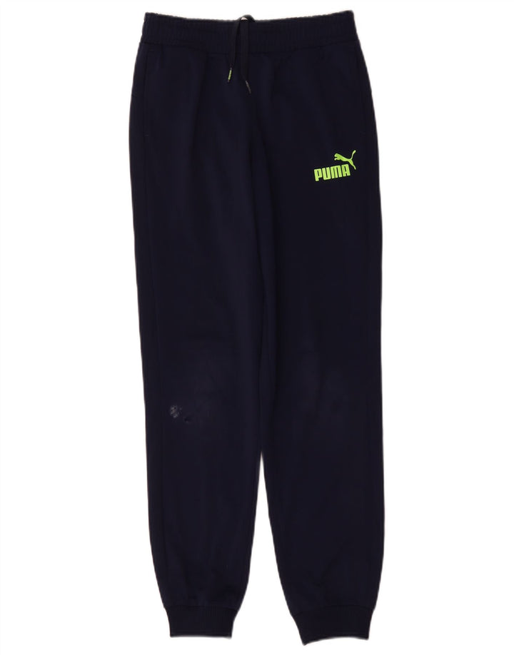 Puma Jungen-Trainingshose, Jogginghose, 11–12 Jahre, marineblaues Polyester