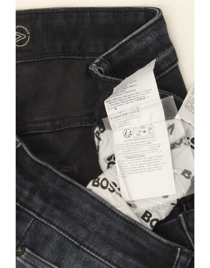 HUGO BOSS Damen Slim Jeans W34 L32 Marineblaue Baumwolle
