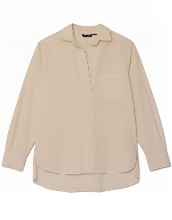 Massimo Dutti Damen Pullover Shirt EU 38 Small Weiß