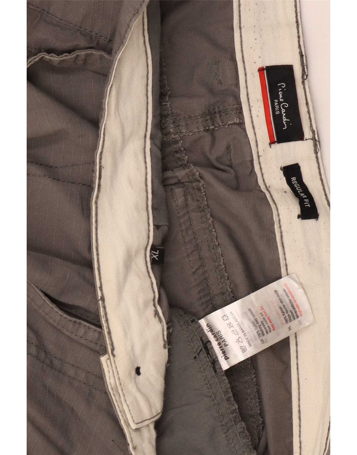 Pierre Cardin Herren-Cargoshorts mit normaler Passform, XL, W38, graue Baumwolle